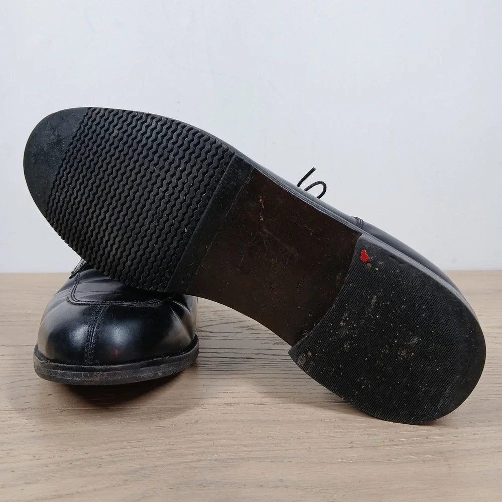 David Taylor Oxfords Mens 10D Black Leather Classic Dark Academia Preppy